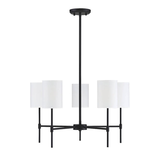Savoy House 5-Light 15" Chandelier, Matte Black