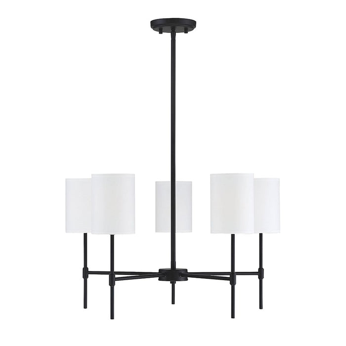 Savoy House 5-Light 15" Chandelier, Matte Black