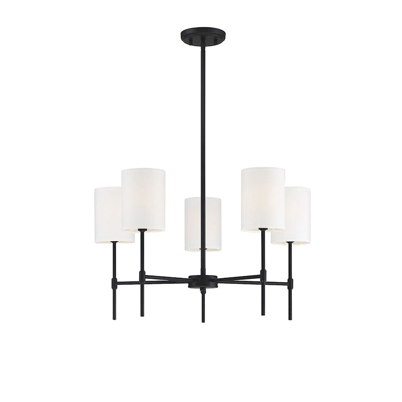 Savoy House 5-Light 15" Chandelier, Matte Black