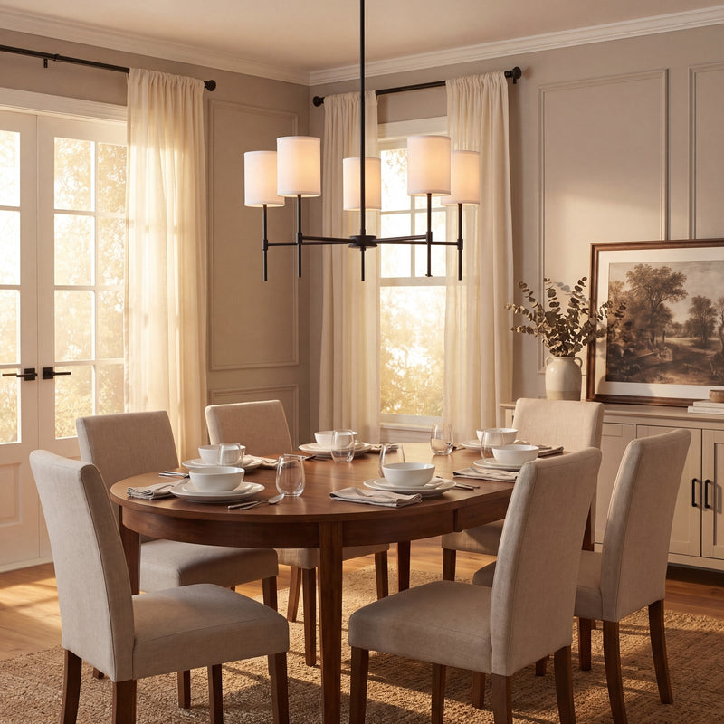 Savoy House 5-Light 15" Chandelier, Matte Black