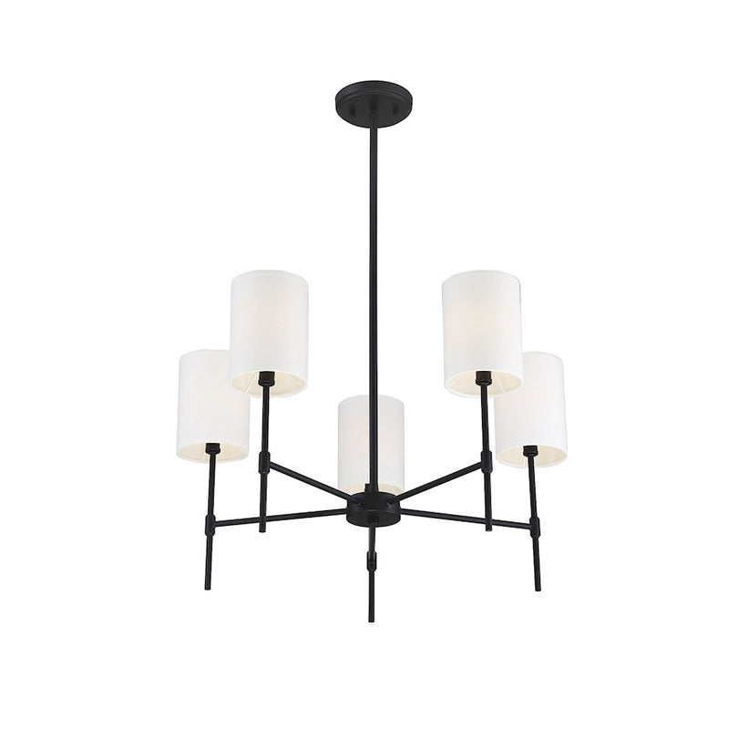 Savoy House 5-Light 15" Chandelier, Matte Black