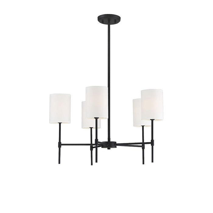 Savoy House 5-Light 15" Chandelier, Matte Black