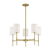 Savoy House 5-Light 15" Chandelier, Natural Brass - M10067NB