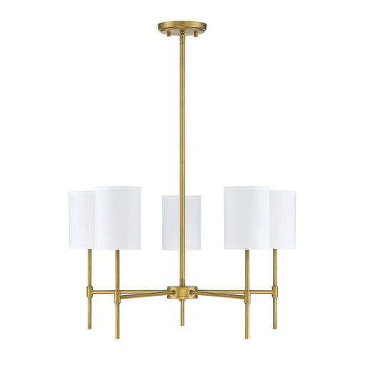 Savoy House 5-Light 15" Chandelier, Natural Brass