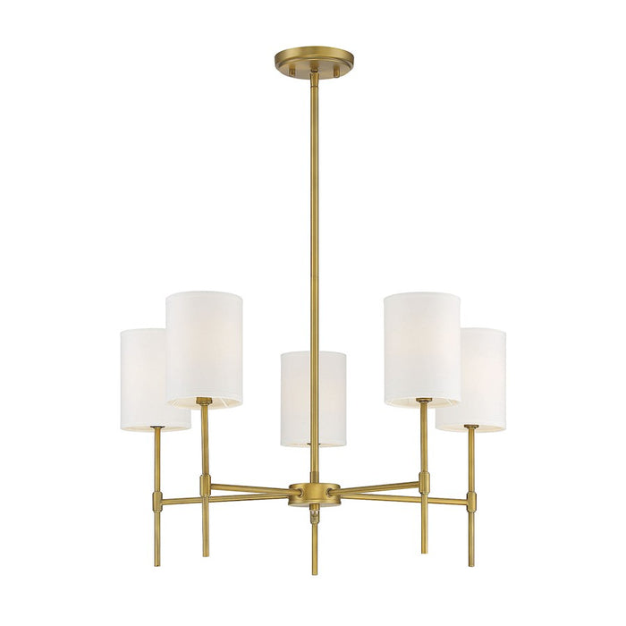 Savoy House 5-Light 15" Chandelier, Natural Brass