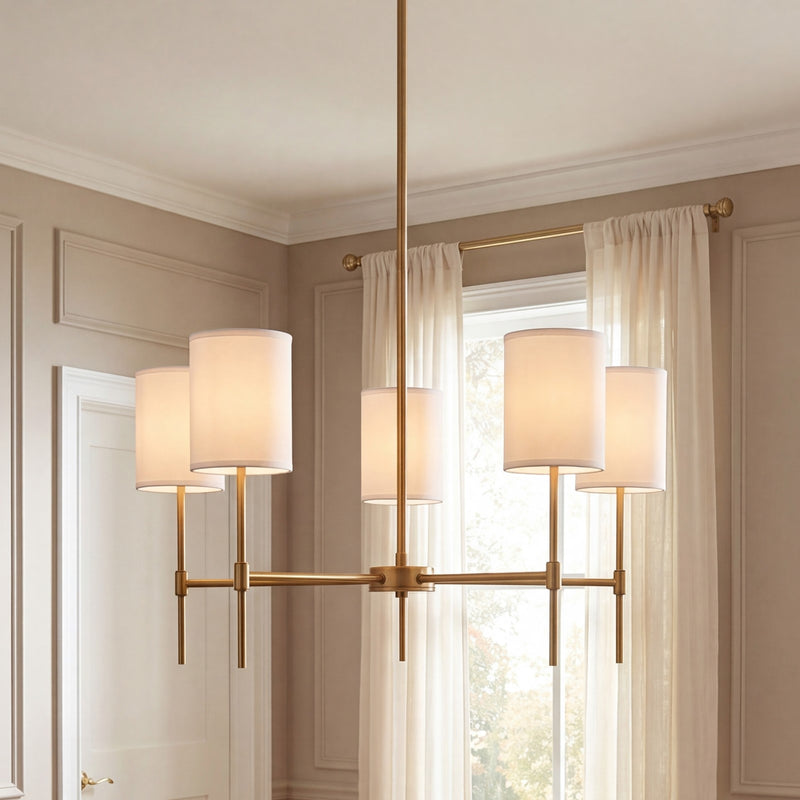 Savoy House 5-Light 15" Chandelier, Natural Brass