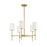 Savoy House 5-Light 15" Chandelier, Natural Brass