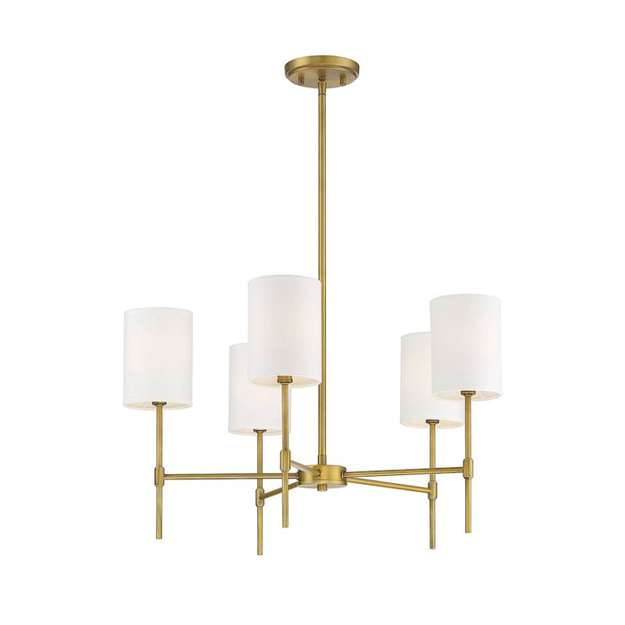 Savoy House 5-Light 15" Chandelier, Natural Brass