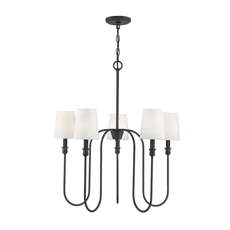 Savoy House 5-Light Chandelier, Aged Iron