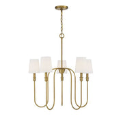 Savoy House 5-Light 29" Chandelier, Natural Brass - M10077NB