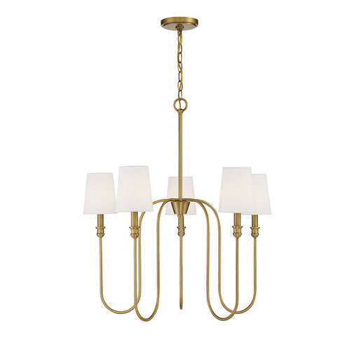 Savoy House 5-Light 29" Chandelier, Natural Brass