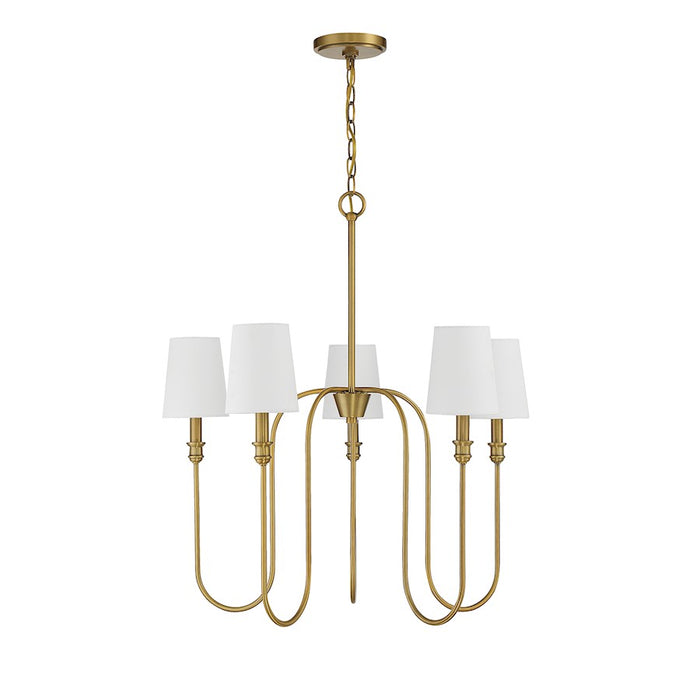 Savoy House 5-Light 29" Chandelier, Natural Brass