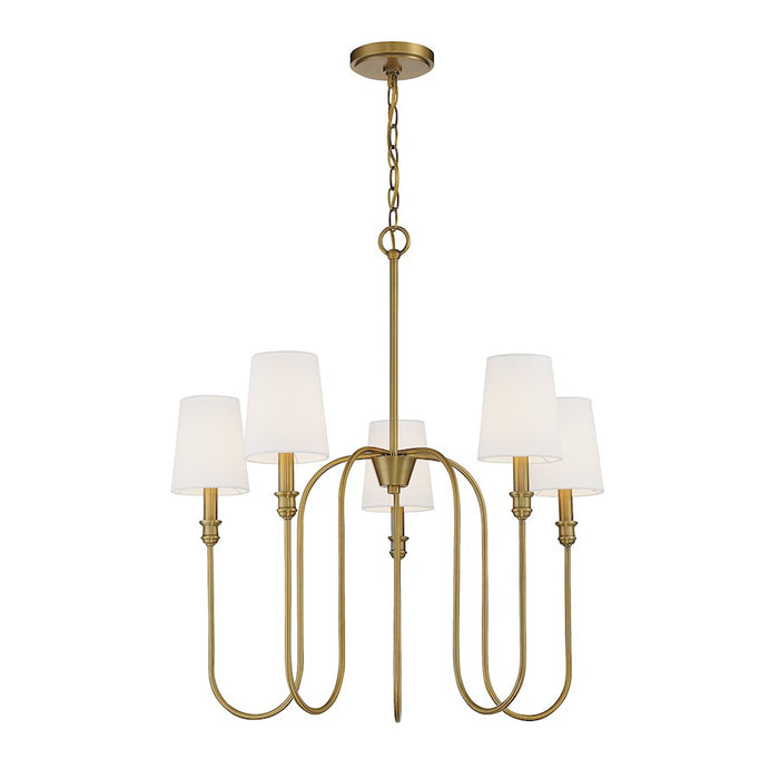 Savoy House 5-Light 29" Chandelier, Natural Brass