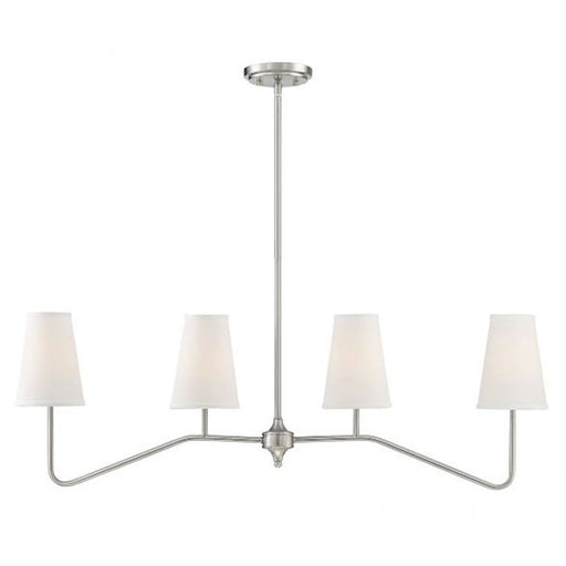 Savoy House 4-Light Linear Chandelier, Brushed Nickel - M10078BN