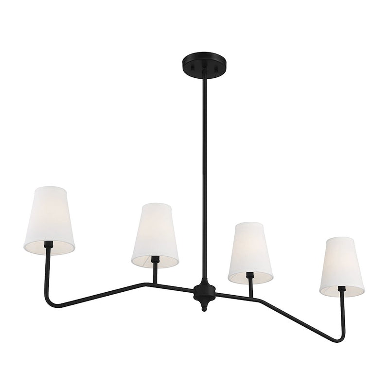 Meridian Modern 4 Light Linear Chandelier