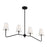 Meridian Modern 4 Light Linear Chandelier