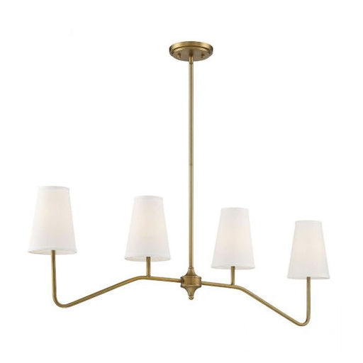 Meridian Modern 4 Light Linear Chandelier