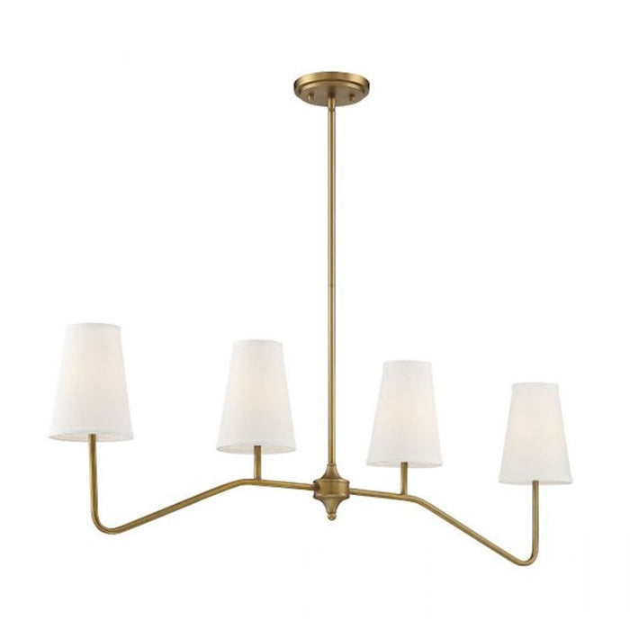 Meridian Modern 4 Light Linear Chandelier