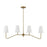 Savoy House 4-Light Linear Chandelier, Natural Brass