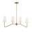Meridian Modern 4 Light Linear Chandelier