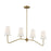 Savoy House 4-Light Linear Chandelier, Natural Brass