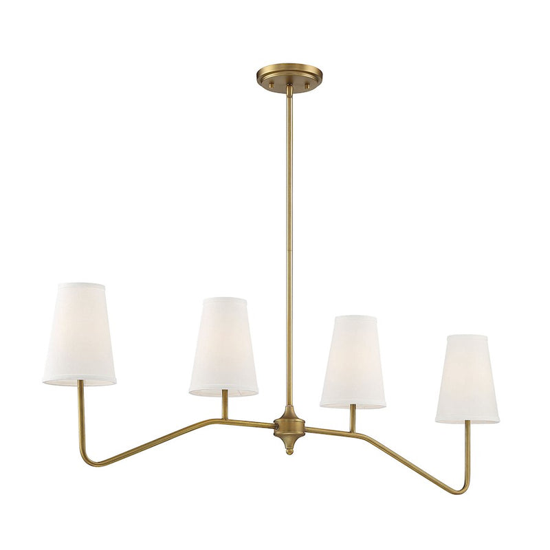 Meridian Modern 4 Light Linear Chandelier
