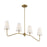 Meridian Modern 4 Light Linear Chandelier