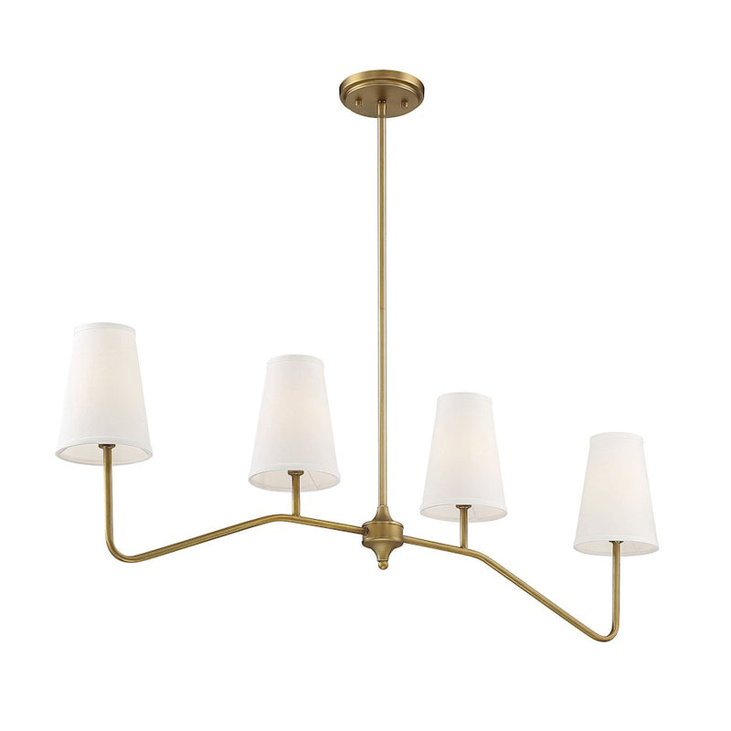 Meridian Modern 4 Light Linear Chandelier