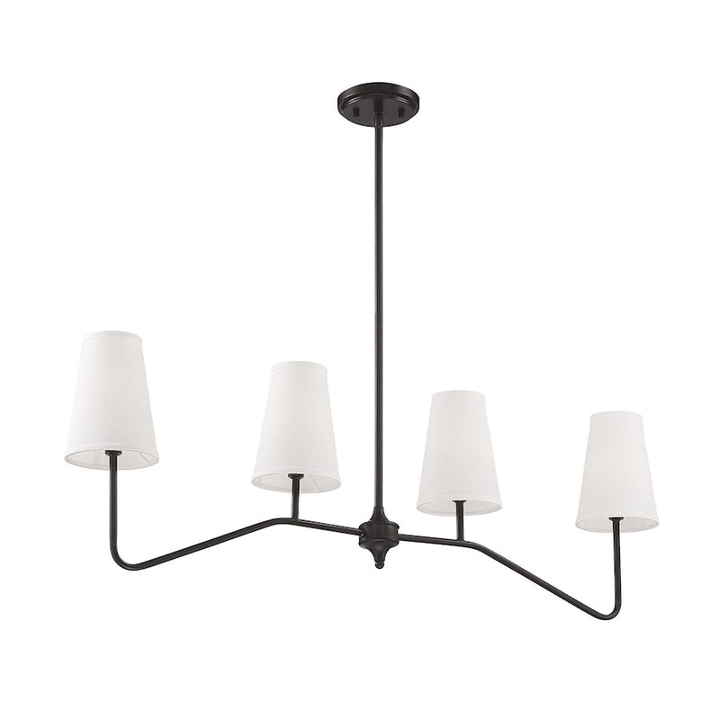 Meridian Modern 4 Light Linear Chandelier