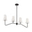 Meridian Modern 4 Light Linear Chandelier