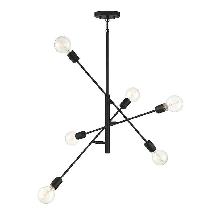 Meridian Contemporary 6 Light 12" Chandelier