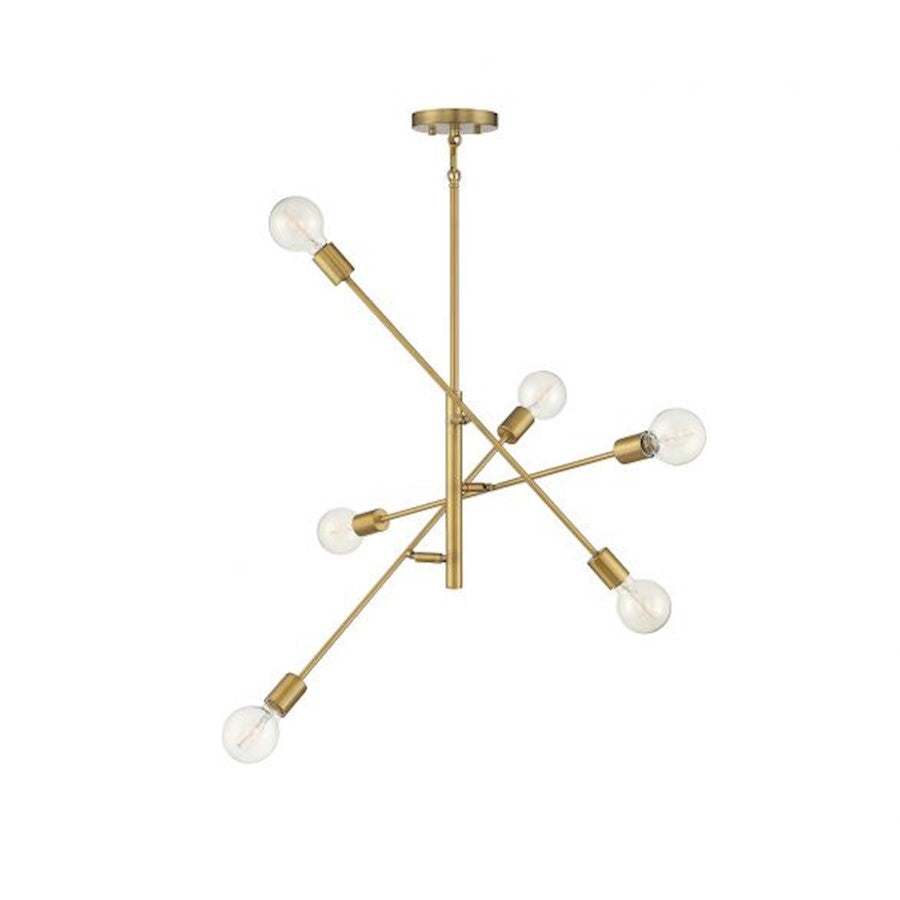 Meridian Contemporary 6 Light 12" Chandelier