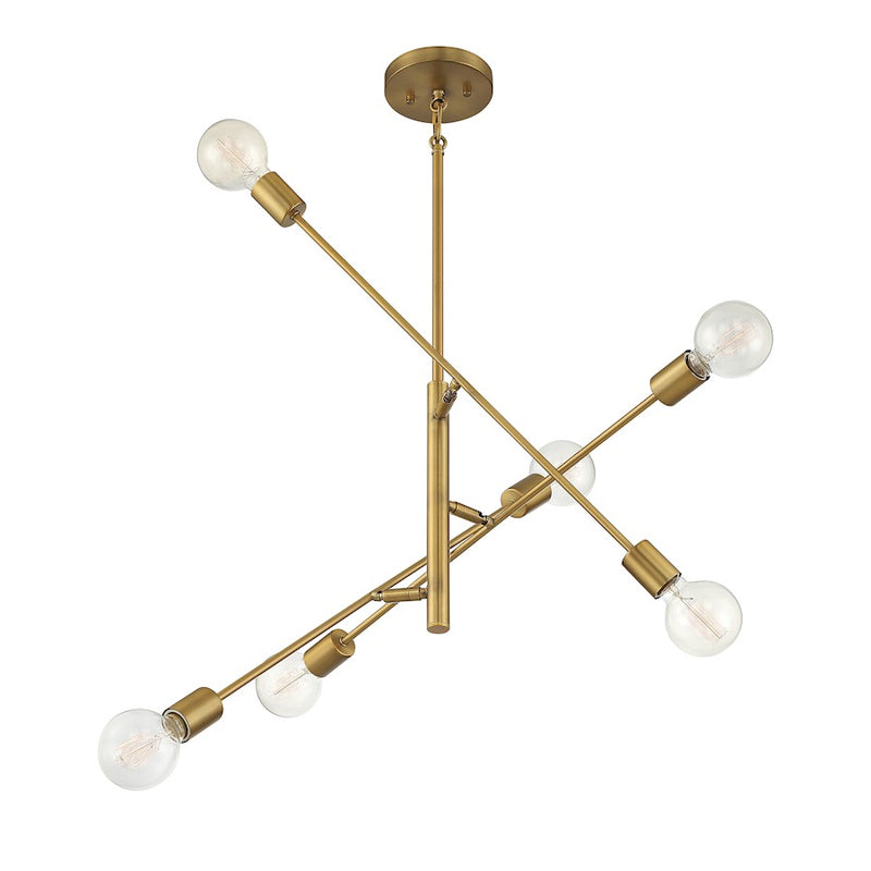 Meridian Contemporary 6 Light 12" Chandelier