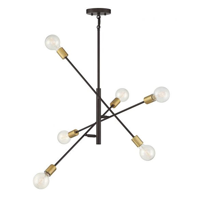 Meridian Contemporary 6 Light 12" Chandelier