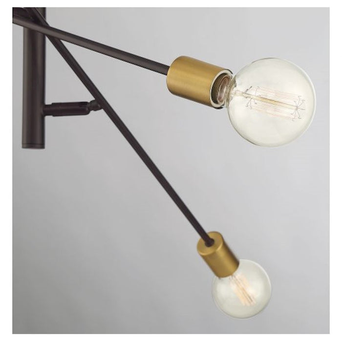 Savoy House 6-Light Chandelier, Oil Rubbed Bronze/Natural Brass