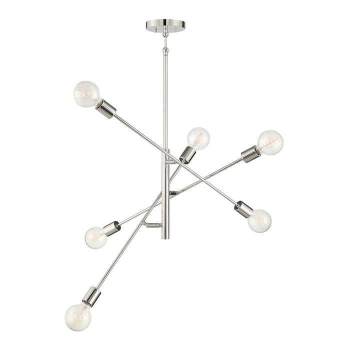 Meridian Contemporary 6 Light 12" Chandelier