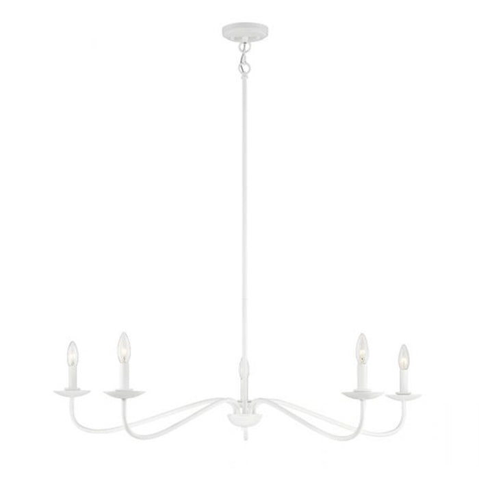 Savoy House 5-Light 7" Chandelier, Bisque White - M10085BQW