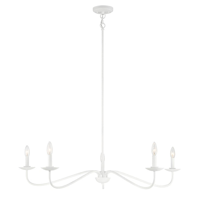 Savoy House 5-Light 7" Chandelier, Bisque White