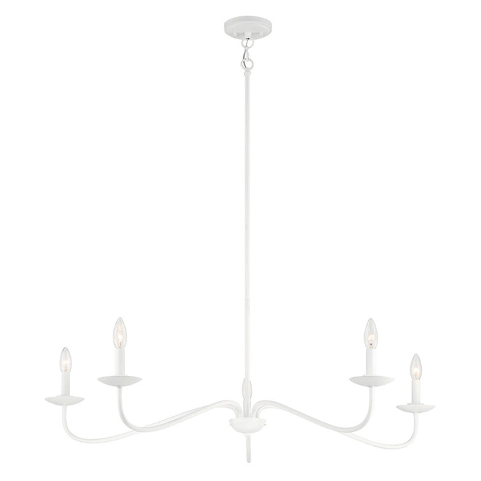 Savoy House 5-Light 7" Chandelier, Bisque White