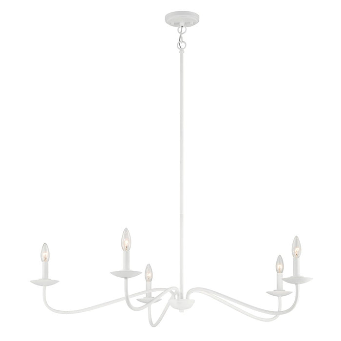 Savoy House 5-Light 7" Chandelier, Bisque White