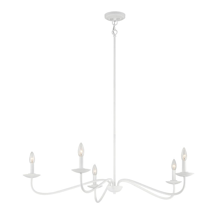 Savoy House 5-Light 7" Chandelier, Bisque White