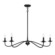 Savoy House 5-Light 7" Chandelier, Matte Black - M10085MBK