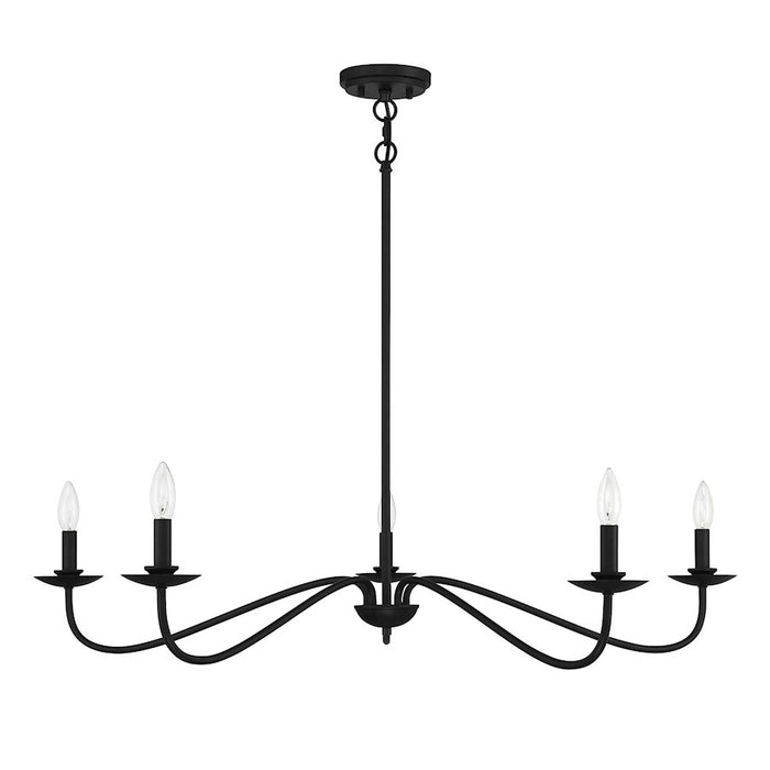 Savoy House 5-Light 7" Chandelier, Matte Black