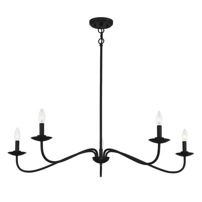 Savoy House 5-Light 7" Chandelier, Matte Black