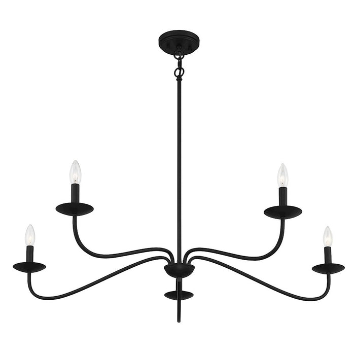 Savoy House 5-Light 7" Chandelier, Matte Black