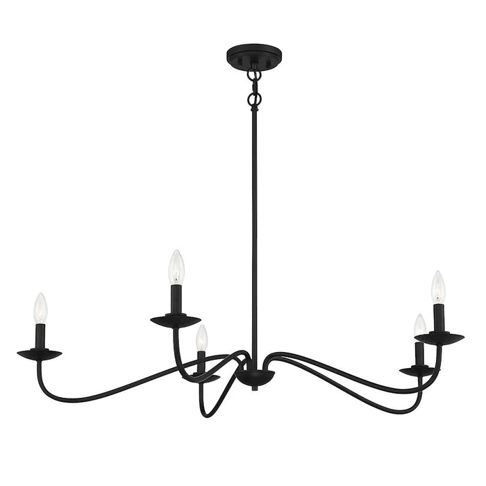 Savoy House 5-Light 7" Chandelier, Matte Black