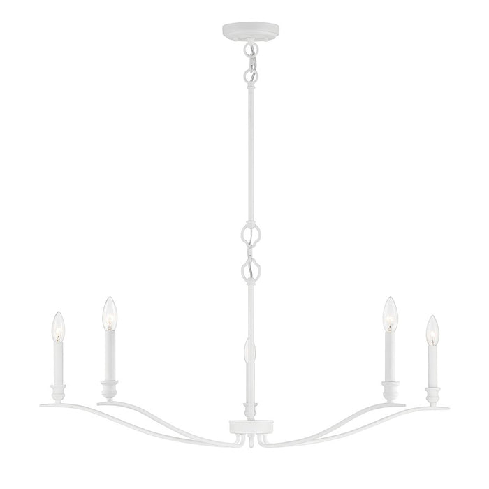 Savoy House 5-Light 15" Chandelier, Bisque White - M10086BQW