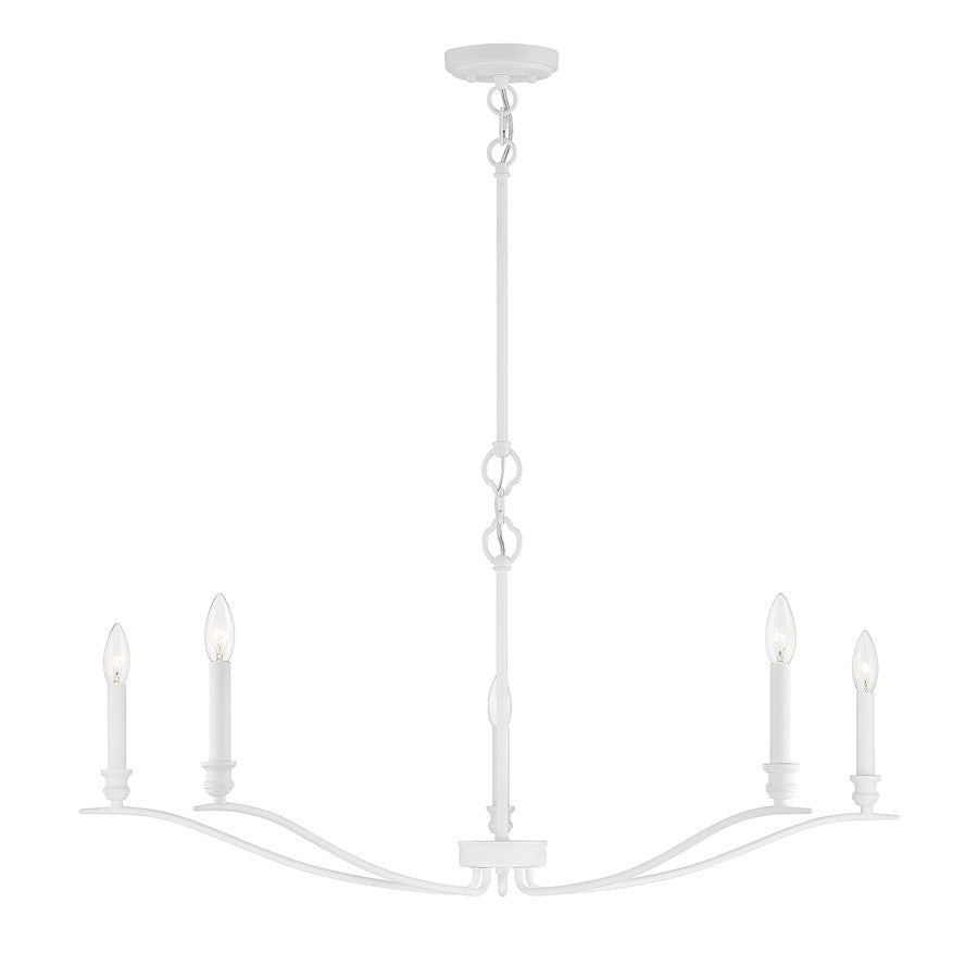 Savoy House 5-Light 15" Chandelier, Bisque White - M10086BQW