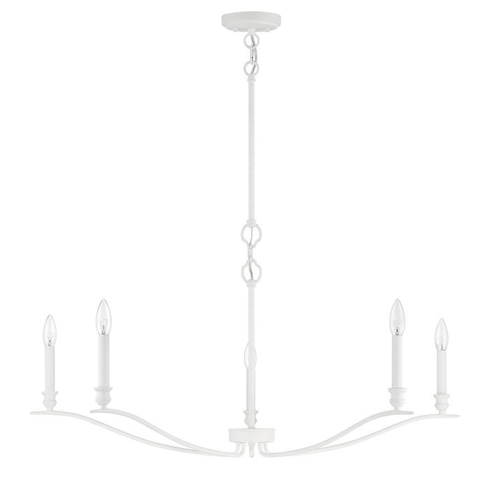 Savoy House 5-Light 15" Chandelier, Bisque White