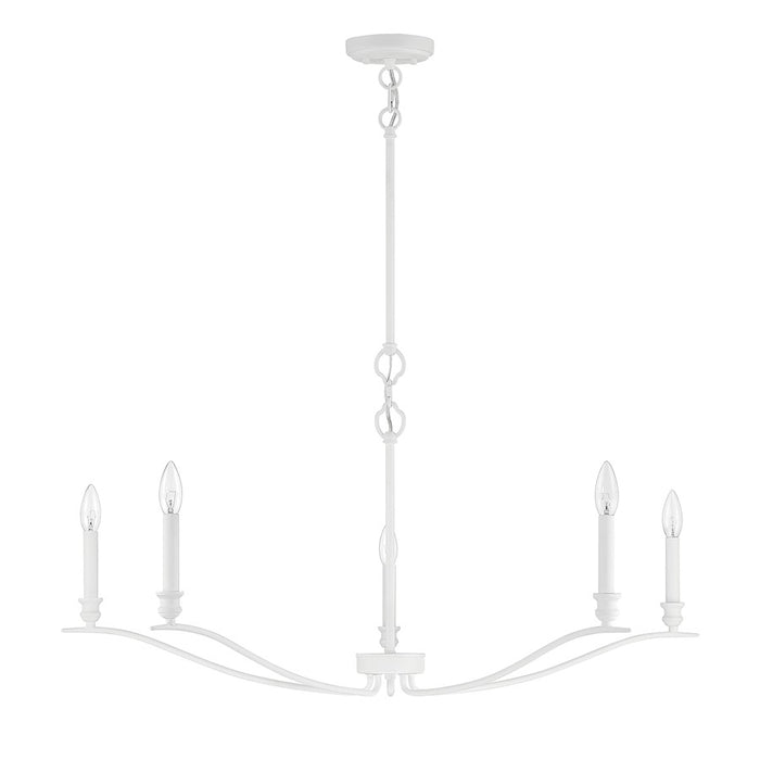 Savoy House 5-Light 15" Chandelier, Bisque White